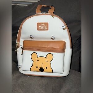 Disney Winnie the Pooh Cream White Backpack Bag Disney Park Bioworld Loungefly